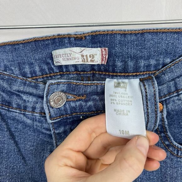 Levi's 512 Perfectly Slimming hi rise western straight leg jean 10m boho 90s - Picture 2 of 8